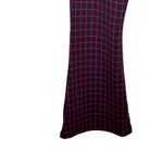 Umgee  Women's Pants‎ Flair Leg Button Plaid Trousers High-Rise Red/Black Small Photo 7
