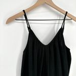 Rails Trucker Sleeveless Jumpsuit V-Neck Cotton Gauze Relaxed Black Women's XS Photo 3