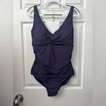 LANDS END Elegant Purple Women's Swimsuit Size L Photo 3