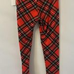 Von Maur NWT  Red One5one Holiday Plaid Cozy Leggings Size Medium Photo 3
