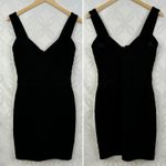 Tadashi Shoji  Black Bandage V Neck Sleeveless Bodycon Cocktail Dress Size M Photo 2