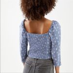 Kendall + Kylie  PACSUN Tie Front Bustier Top Blue Floral Size XS Photo 1