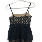 NBD  Dolores Midi Dress in Black Revolve Lace Nude Black Tiered X-Small‎ XS Photo 8