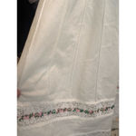 Boho Western off the shoulder, midi cotton dress with embroidery and lace size L White Size L Photo 3