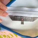 Clover Canyon Scuba Sheath Tank Sleeveless Dress Mesh Paisley Size XS Pink Blue Photo 6