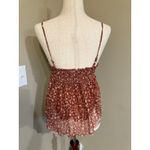 Daisy & Delilah Floral Cami Top Ruched Sleeveless Blouse Brown Medium Photo 1