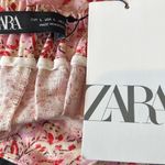 ZARA Linen Blend Paisley Floral Printed Pull On Wide Leg Trousers Size L NEW Photo 5