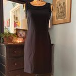 Ann Taylor Black Scalloped Sleeveless Sheath Dress Photo 4