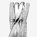 Pandora Sparkling & Polished Lines Entwined Ring Size 10 $175 Retail Photo 5