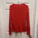 Zyia  Active Don't Wake Me Red Thermal‎ Henley Long Sleeve Top Size XL Photo 5