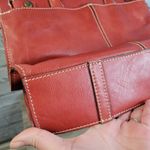 Patricia Nash VIENNA SATCHEL Burnt Coral Leather Tote Shoulder Bag Photo 3