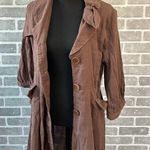 Scarlett Scarlet of Sweden | Cocoa Colored Coat |100% Cotton | Belt | Size Large | NWT Photo 8