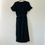 Marine layer Valencia Wrap Dress Black Cotton S Photo 3