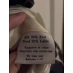 Catherine Malandrino Navy Polka Dot Silk Wool Blend Cropped Blazer Jacket M Blue Size M Photo 3