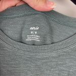 Aerie Cutout Ribbed Dress Knot Tie Green Women’s Size Medium Mini Lightweight Photo 3