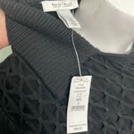 White House | Black Market  BLACK honeycomb zipper sweater small NEW Photo 6