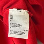 JM Collection  Red Boat Neck Sweater with Gold Button Detail sz L Holiday Photo 4