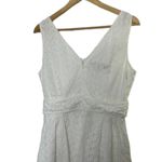Nine West  White Eyelet Surplice Fit & Flare Dress Women's Size 12 Photo 2