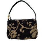 Women's black and gold zippered lined mini bag purse handbag accessories bags Photo 1