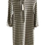 Antistar NWT Women’s  Gray and white beach cover up with a hood Size Medium Photo 0