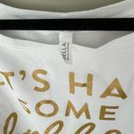 Bella Canvas Champagne themed White Sweatshirt with Gold Text Photo 2