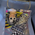 Halloween Stylish Black and White Checkered Sunglasses Photo 1