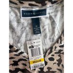 Karen Scott Karen Scoot Animal Leopard Print 3/4 Sleeves Blouse NWT Photo 2