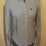 Abercrombie & Fitch  Button Up Shirt Blue Striped Y2K Photo 0