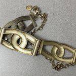 Chico's  Gold Mesh Chain Link Belt Womens Interlocking 42" Length Photo 4