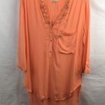 Anthropologie Coral Orange Half Sleeve Light Weight Top by Cloth & Stone XS Photo 1