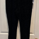 Old Navy NWT  Stevie High Rise Velvet Leopard Print Pants Women Size L Black Photo 0
