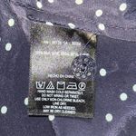 Maeve  Anthropologie 100% Silk Navy Blue White Polka Dot Ruffle Sleeves Womens 8 Photo 8