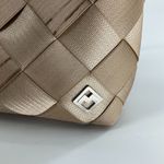 Maggie Bags Womens Genuine Seatbelt Webbing Shoulder Bag Tote Bag Beige Tan Photo 1