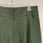 Cider High Waist Gingham Wide Leg Pants Grandpa Core Green Tan NWT Sz Large Photo 6