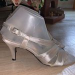 Mootsies Tootsies  MojayQuank metallic silver satin strappy wedding formal heels Photo 3