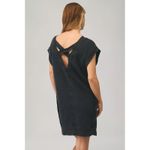 Daily Practice by Anthropologie Lounge Boatneck Mini Dress Size Large Black Photo 1
