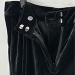 Boston Proper  Malibu Black Velvet Wide Leg Trouser Pants Size 12 Photo 3