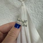 Free People Intimately  Ivory Racerback Tulle Hem Tank Top Cami Size Large Photo 2