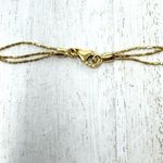 14K layered chain necklace with crystal beads Gold Photo 6