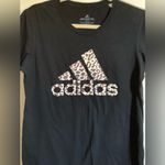 Adidas Black Cheetah Logo Print Short Sleeve Amplifier Tee Shirt #MBG Photo 4