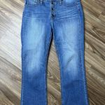 J. Crew Size 30 Jeans High Rise Crop Flare Exposed Button Up Medium Wash Women’s Blue Photo 4