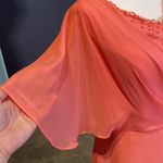 Women’s Chiffon Knee Length Dress with Draping Sleeves & Zip Up Back Size 12 Photo 3