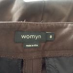 Womyn Brown Cropped Cuff Dress Pants Size 8 Black Photo 5
