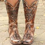 Corral Distressed Brown Embroidered Cowboy Boots Photo 2