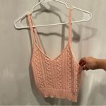 American Eagle Cute blush shaker knit cami crop sweater Photo 8