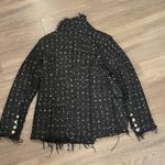 LIONESS  Women's The Kendall Blazer Black Raw Hems size Medium Photo 4