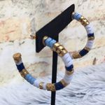 J.Crew New  Zigzag Interlocking Bead Hoop Earrings Photo 2