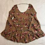 Catch Me  light brown floral print dress Photo 0