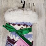 NWT Mari Clare Sherpa Lined Knit Winter Reindeer Design No Photo 2