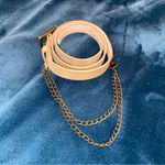 EXPRESS Vtg Leather Chain Swag Belt Tan Preppygrunge Y2K Vintage Photo 6